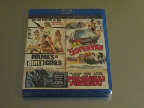 Mama’s Dirty Girls Blu-Ray Code Red Piranha! Piranha! / SuperVan RARE OOP